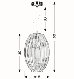 Sklep Kaja Ozdobna lampa na regulowanym zwisie 31-55548 ABUKO | Kaja Oświetlenie* Randole Tradycyjne