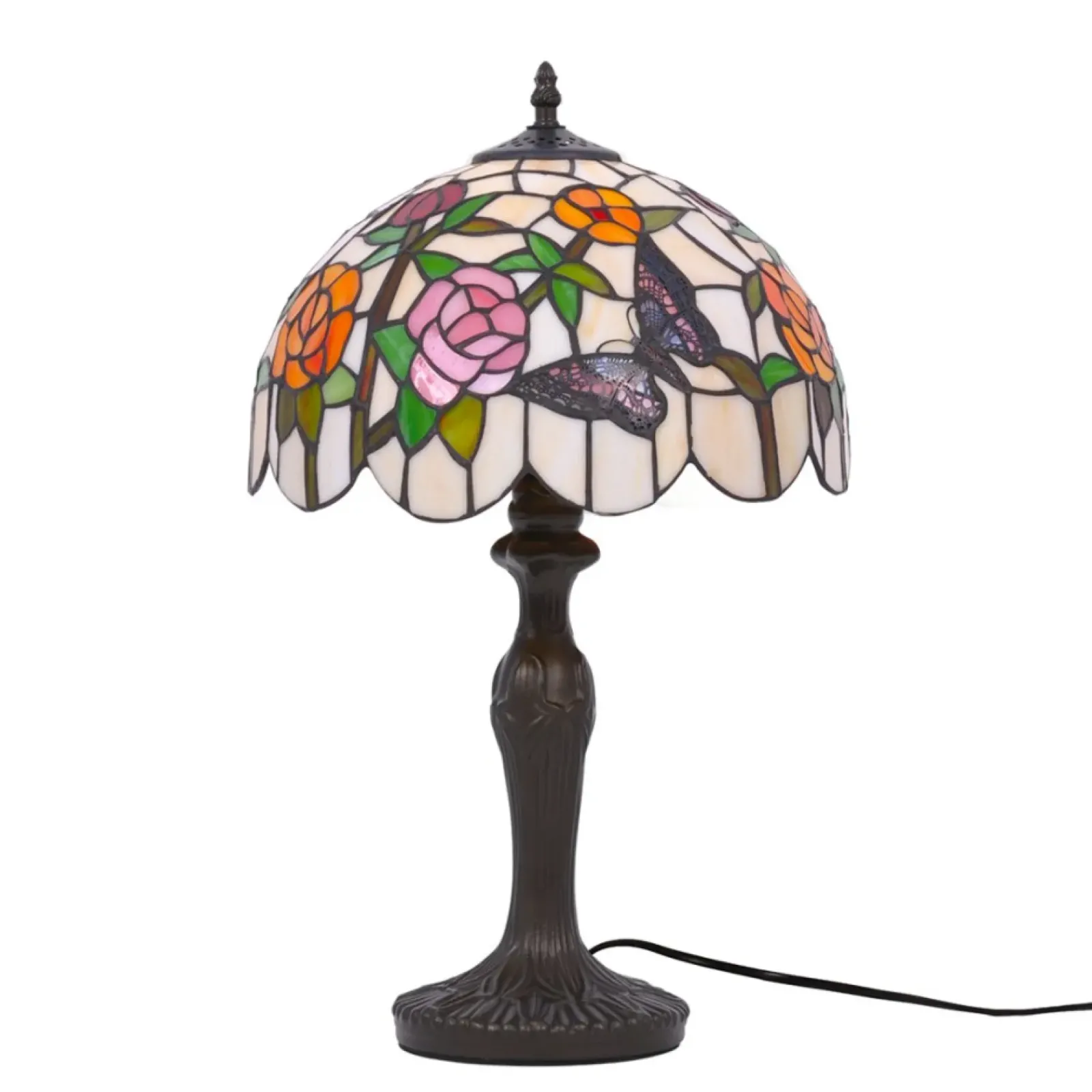 Sklep Kaja Ozdobna lampa stołowa z solidną podstawą K-G12835 z serii ROSE* Tradycyjne Lampki Stołowe|Lampki Stołowe Retro