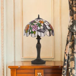 Sklep Kaja Ozdobna lampa stołowa z solidną podstawą K-G12835 z serii ROSE* Tradycyjne Lampki Stołowe|Lampki Stołowe Retro