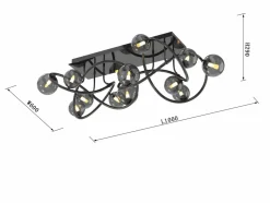 Sklep Kaja Ozdobna lampa sufitowa do salonu WF 9014-1205 NANCY | Kaja Store