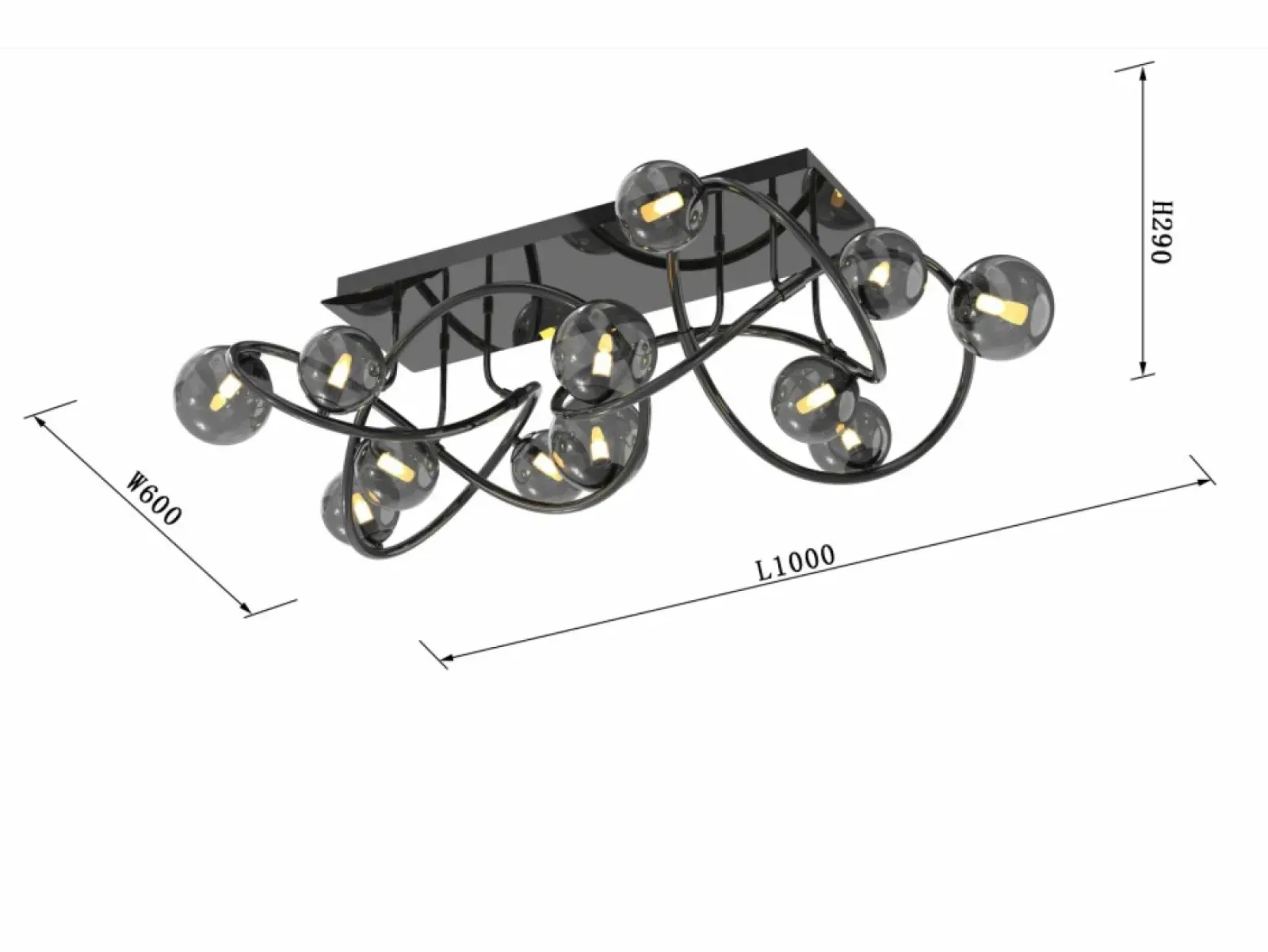 Sklep Kaja Ozdobna lampa sufitowa do salonu WF 9014-1205 NANCY | Kaja Store