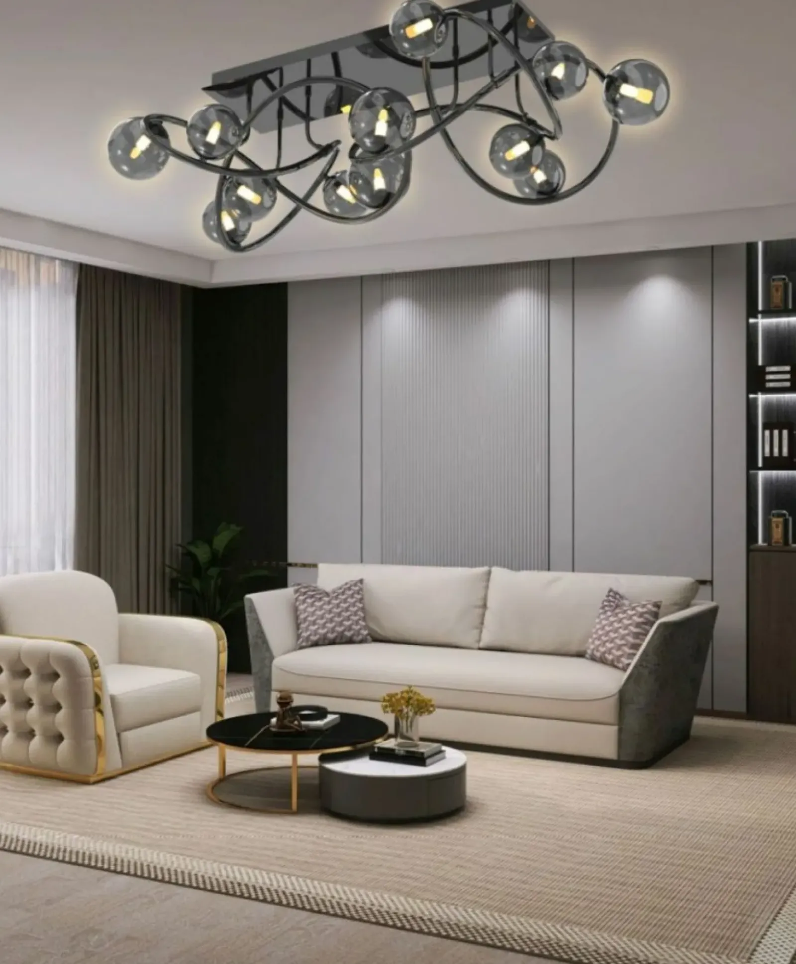 Sklep Kaja Ozdobna lampa sufitowa do salonu WF 9014-1205 NANCY | Kaja Store