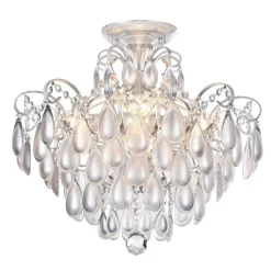 Sklep Kaja Ozdobna lampa sufitowa, na żarówki E14 MOD056PL-04S z serii CHABROL srebrny Best