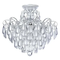 Sklep Kaja Ozdobna lampa sufitowa, na żarówki E14 MOD056PL-04S z serii CHABROL srebrny Best