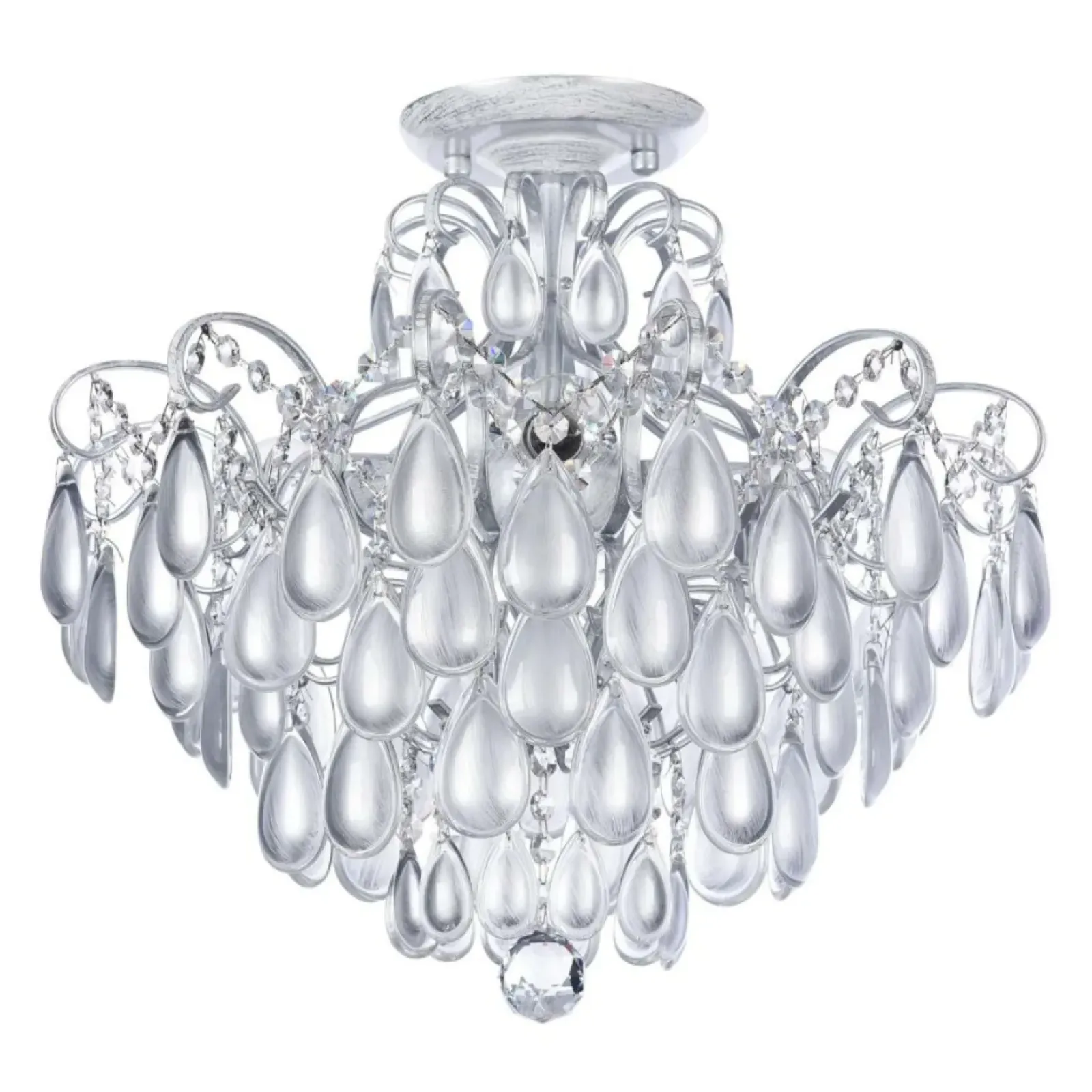Sklep Kaja Ozdobna lampa sufitowa, na żarówki E14 MOD056PL-04S z serii CHABROL srebrny Best