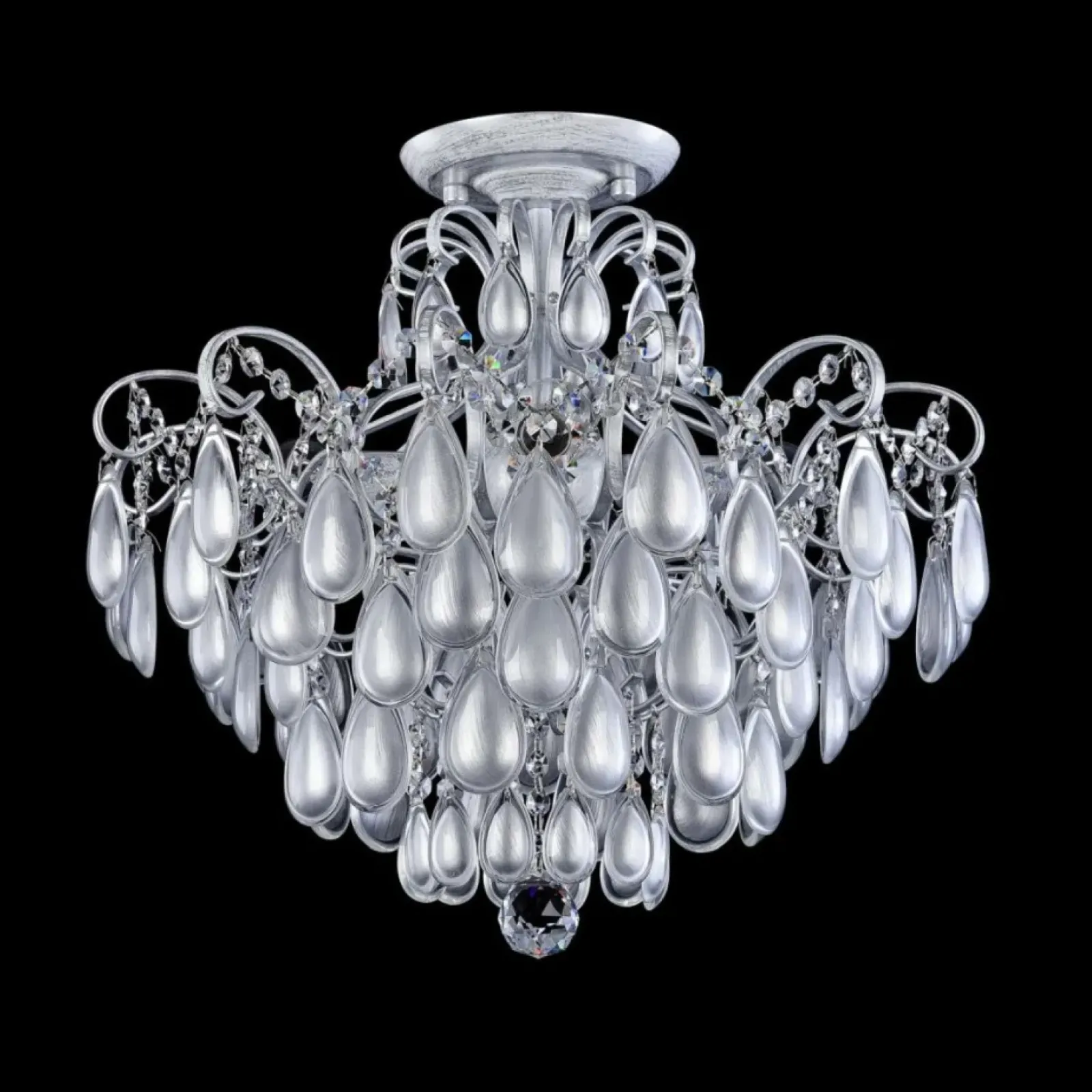 Sklep Kaja Ozdobna lampa sufitowa, na żarówki E14 MOD056PL-04S z serii CHABROL srebrny Best