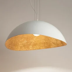 Sklep Kaja Ozdobna lampa wisząca biało-miedziana SIG 40624 z serii SOLARIS | Kaja Clearance