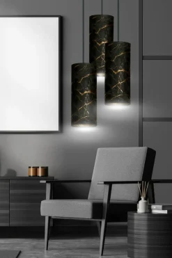 Sklep Kaja Ozdobna lampa wisząca do sypialni 1056/3PREM KARLI PREMIUM | Kaja czarny Discount