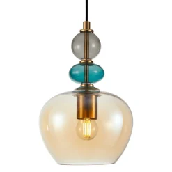 Sklep Kaja Ozdobna lampa wisząca do sypialni PND-30263-1A-BRO-AMB z serii BUSCO Cheap