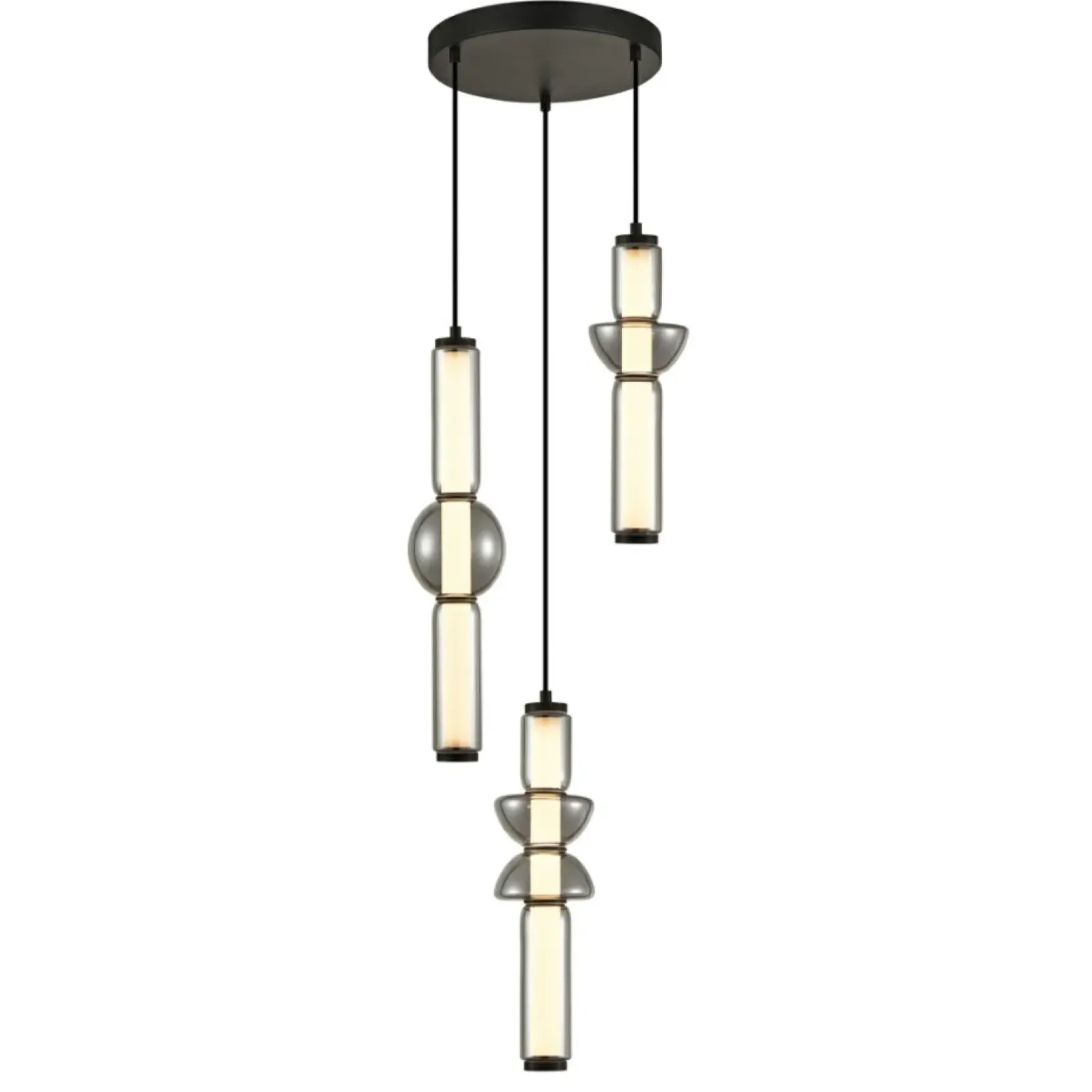 Sklep Kaja Ozdobna lampa wisząca LED do salonu PND-27372-3A-57W-BK BRUNI | Kaja Hot
