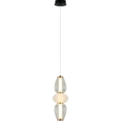 Sklep Kaja Ozdobna lampa wisząca LED do sypialni PND-74937-3-BK GASTEL | Kaja Discount