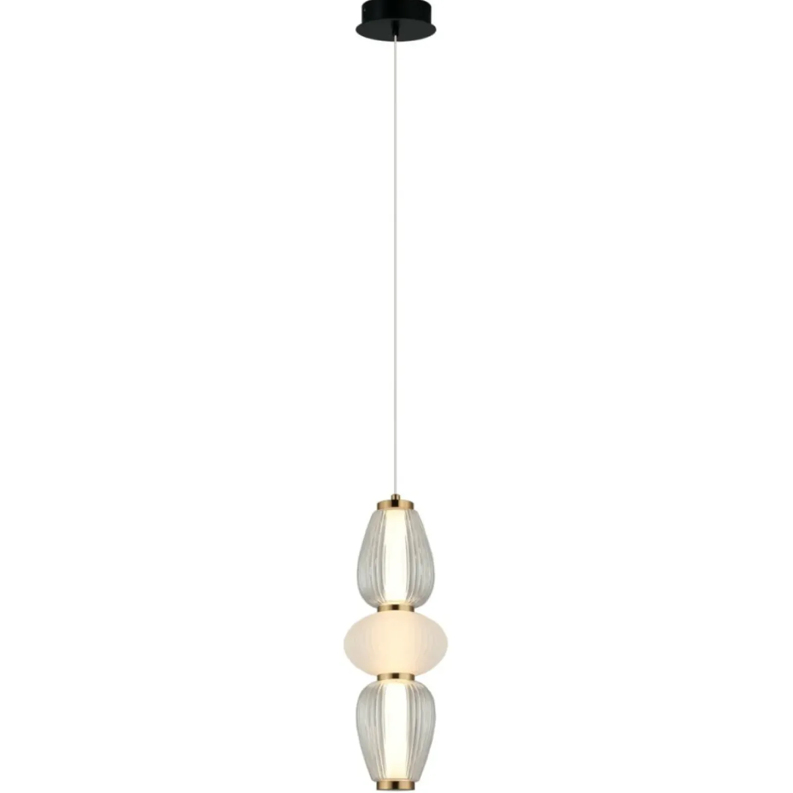 Sklep Kaja Ozdobna lampa wisząca LED do sypialni PND-74937-3-BK GASTEL | Kaja Discount