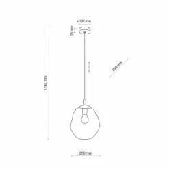 Sklep Kaja Ozdobna lampa wisząca, nieregularny klosz TK 10083 SOL MINI | Kaja Outlet