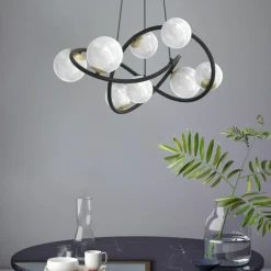 Sklep Kaja Ozdobna lampa wisząca w stylu molekuł MD4922-8-EBGN NISYRO | Kaja Sale