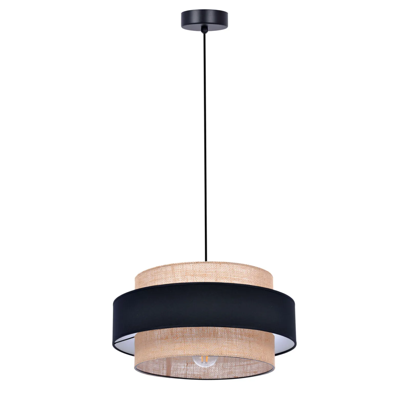 Sklep Kaja Ozdobna lampa wisząca z abażurem w stylu boho K-5231 z serii GATO* Żyrandole Z Abażurem|Żyrandole Z Abażurami