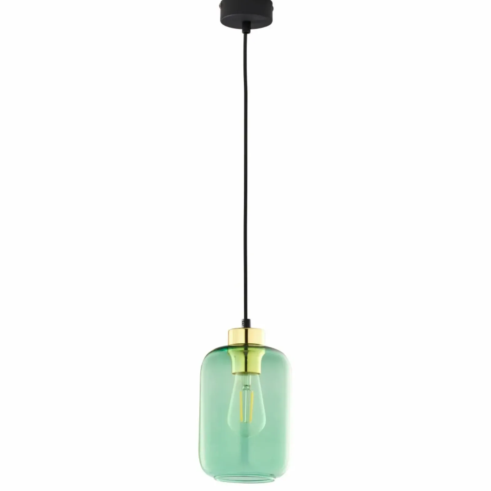 Sklep Kaja Ozdobna lampa wisząca z zielonym kloszem TK 6696 z serii MARCO | Kaja Store