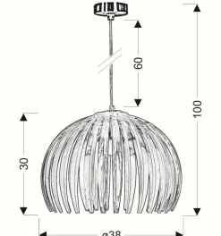 Sklep Kaja Ozdobna, niebieska lampa wisząca 31-49783 ABUKO | Kaja Oświetlenie* Randole Tradycyjne