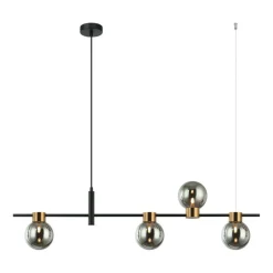 Sklep Kaja Ozdobna, pozioma lampa nad stół PND-5225-4-BK-SG z serii BLETTER Cheap