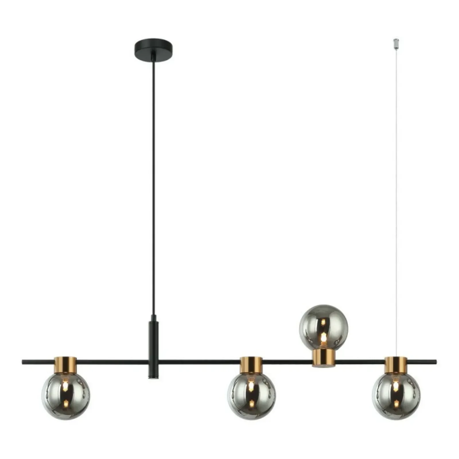 Sklep Kaja Ozdobna, pozioma lampa nad stół PND-5225-4-BK-SG z serii BLETTER Cheap