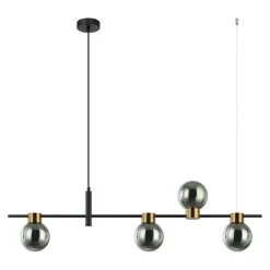 Sklep Kaja Ozdobna, pozioma lampa nad stół PND-5225-4-BK-SG z serii BLETTER Cheap