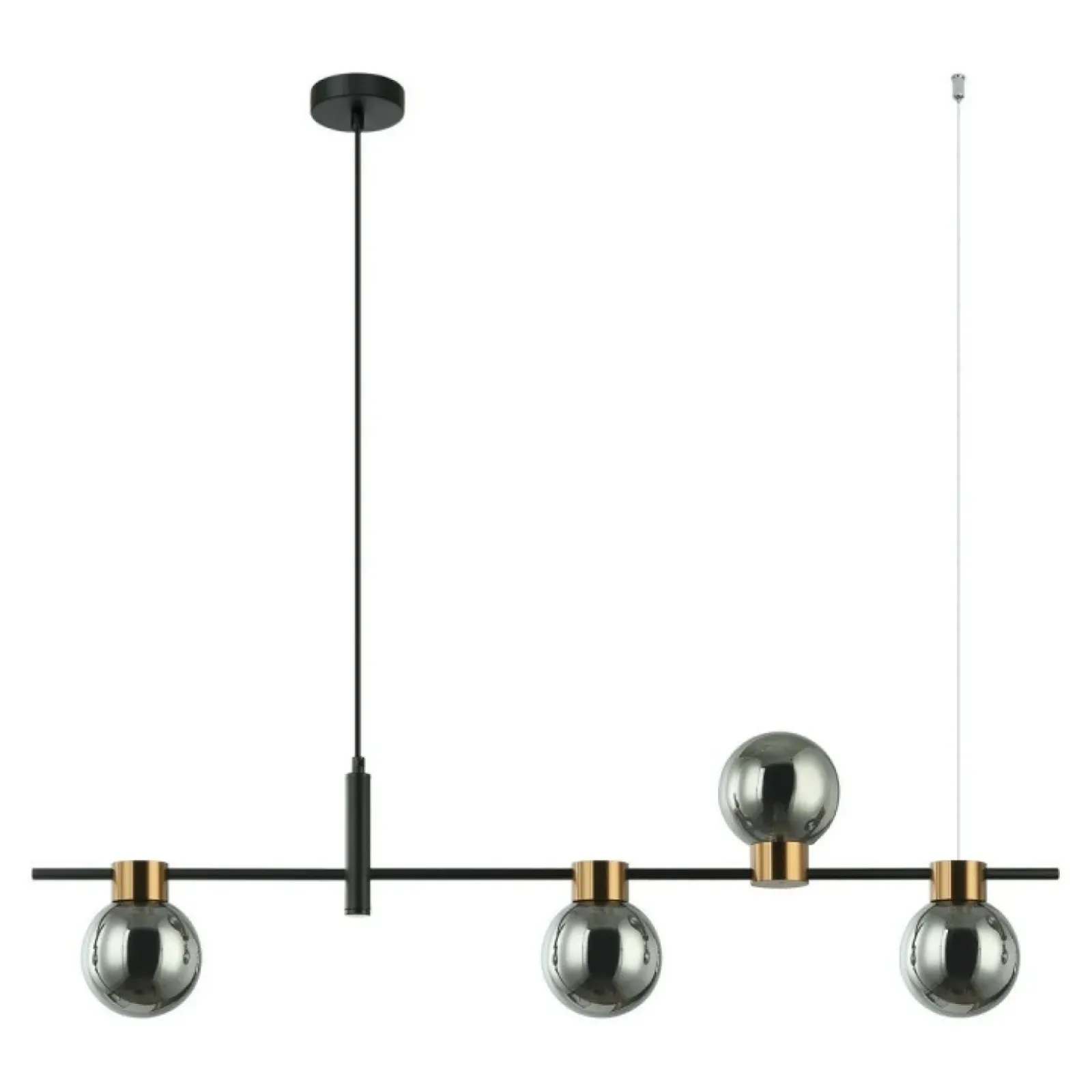 Sklep Kaja Ozdobna, pozioma lampa nad stół PND-5225-4-BK-SG z serii BLETTER Cheap