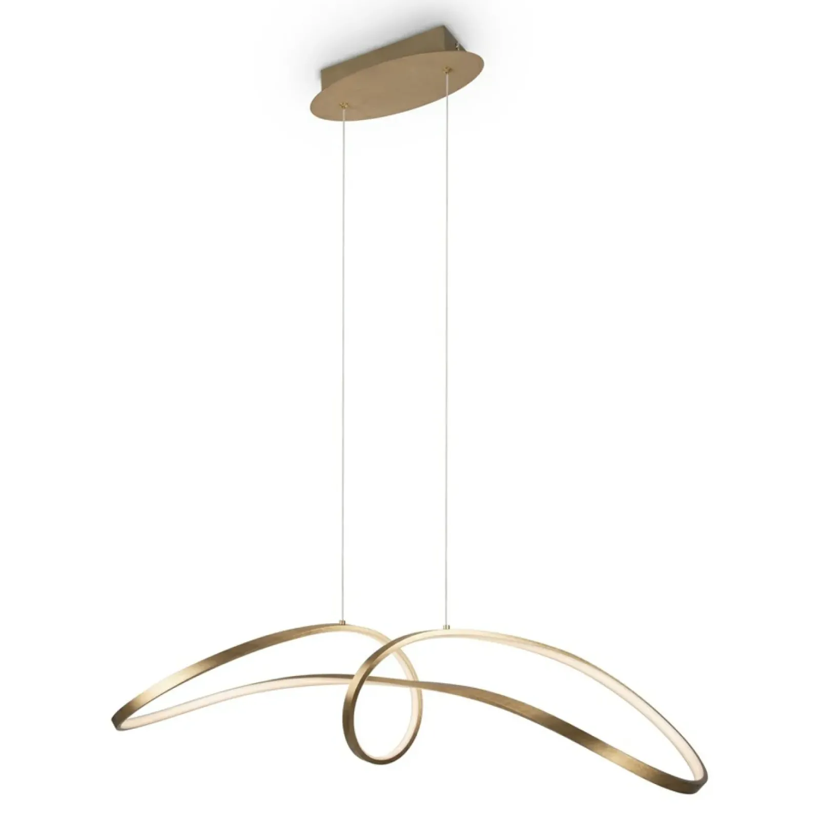 Sklep Kaja Ozdobna, złota lampa wisząca LED wstążka MOD156PL-L52G4K z serii CURVE Fashion