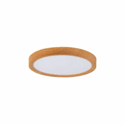 Sklep Kaja Płaska, drewniana lampa LED, koło 30cm ABR-PLO-OCED-24W MAZE | Kaja* Lampy Led|Plafony Nowoczesne