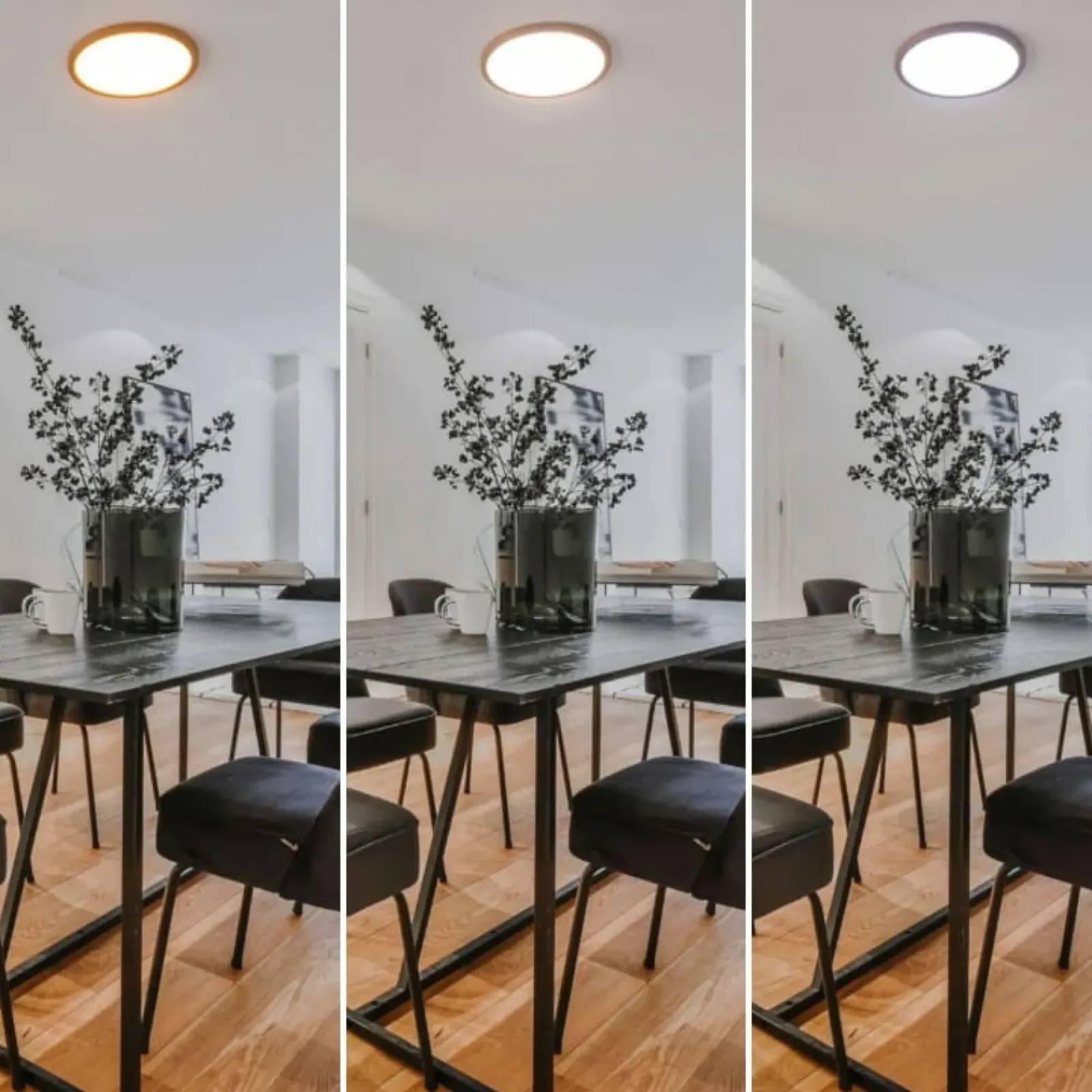 Sklep Kaja Płaska, drewniana lampa LED, koło 30cm ABR-PLO-OCED-24W MAZE | Kaja* Lampy Led|Plafony Nowoczesne