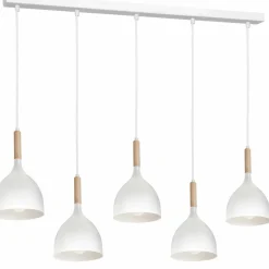 Sklep Kaja Pięć źródeł światła, podłużna lampa wisząca LX 3711 z serii NOAK WOOD Store