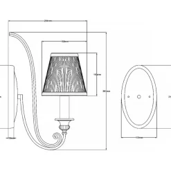 Sklep Kaja Piaskowo-srebrna lampa ścienna FE-ABBEY1 z serii ABBEY* Kinkiety Tradycyjne