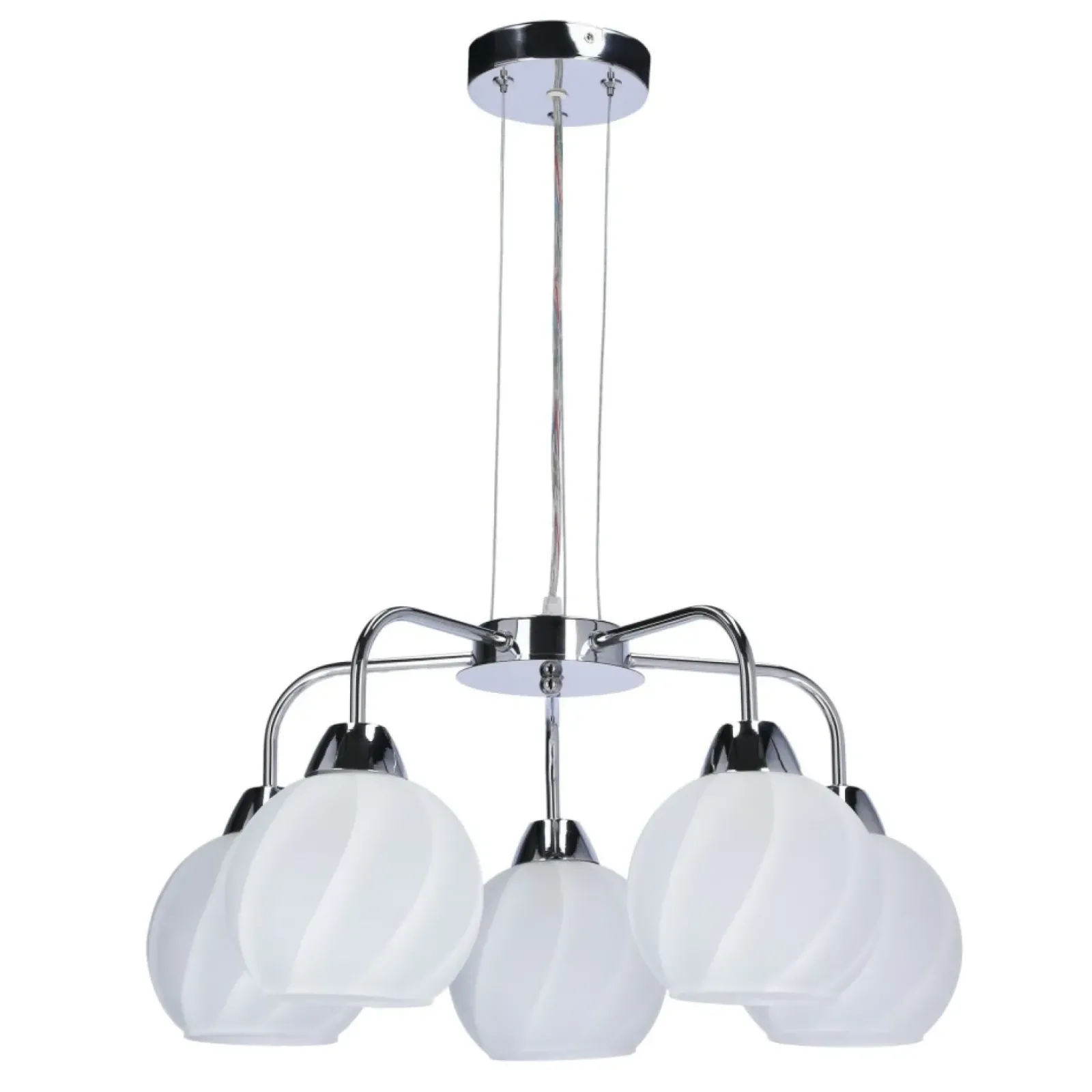 Sklep Kaja Pięcioramienna, chromowana lampa wisząca 35-23841 LARIX | Kaja Cheap