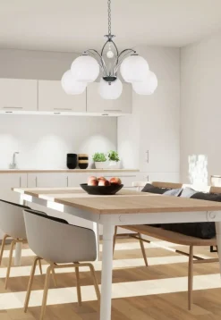 Sklep Kaja Pięcioramienny, elegancki żyrandol do salonu 35-79237 z serii ALYSON chromowy Cheap