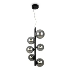 Sklep Kaja Pionowa lampa wisząca, grafitowe klosze MOD545PL-06B z serii DALLAS Store