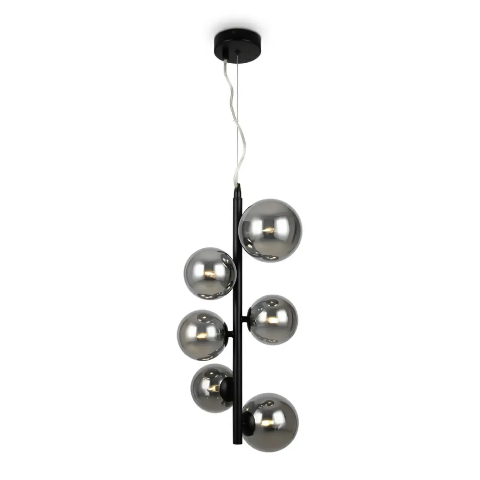 Sklep Kaja Pionowa lampa wisząca, grafitowe klosze MOD545PL-06B z serii DALLAS Store