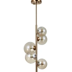 Sklep Kaja Pionowa, złota, ozdobna lampa wisząca PND-406007-V5-HBR - CANELLO Shop