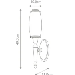 Sklep Kaja Pionowy kinkiet ścienny, chrom BATH-DRYDEN5-PC z serii DRYDEN* Kinkiety Tradycyjne
