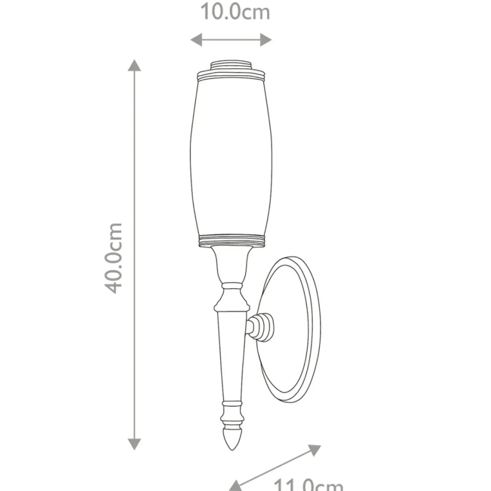 Sklep Kaja Pionowy kinkiet ścienny, chrom BATH-DRYDEN5-PC z serii DRYDEN* Kinkiety Tradycyjne