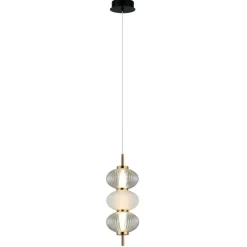 Sklep Kaja Pionowy, ozdobny zwis ze światłem LED PND-84938-3-BK TESTA | Kaja Flash Sale