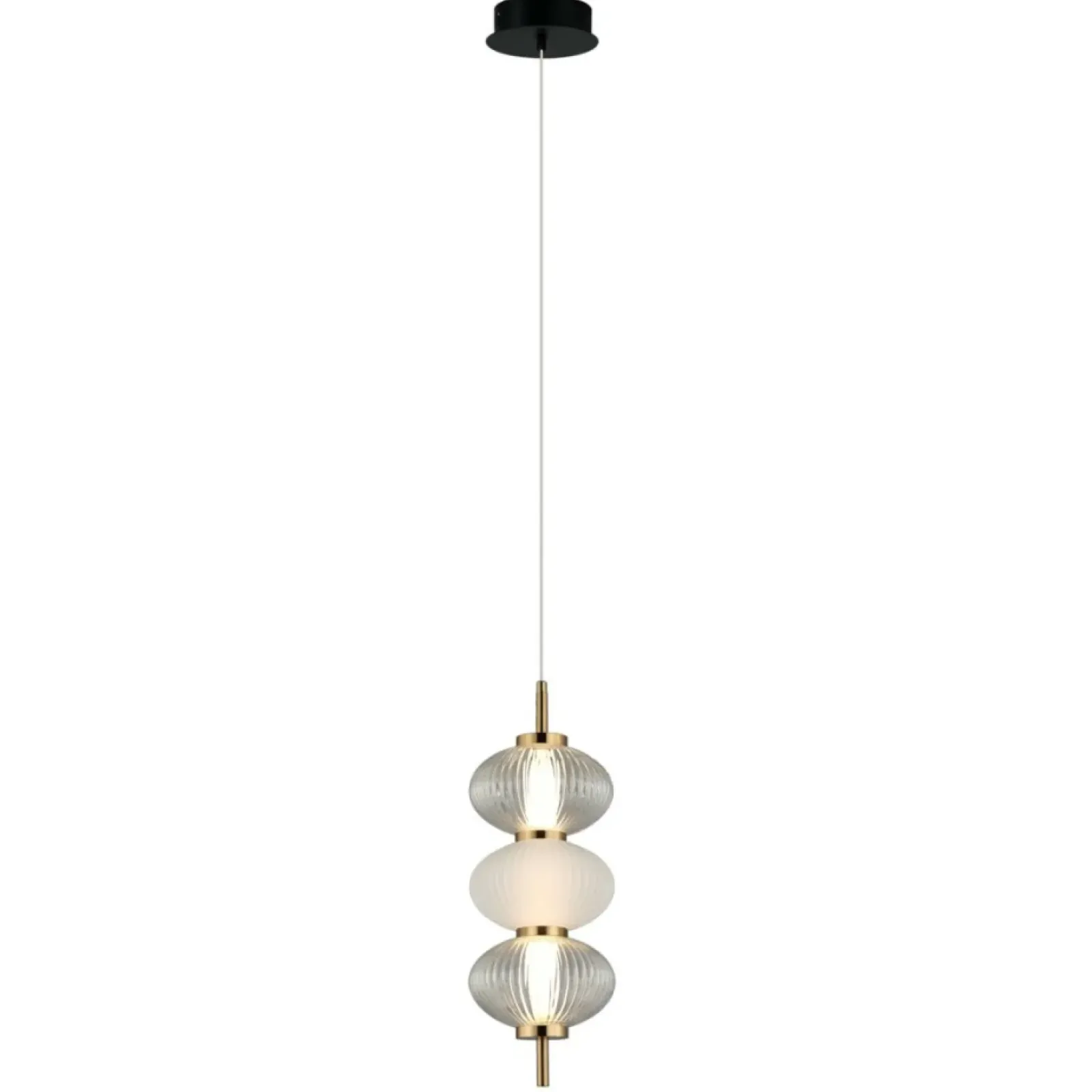 Sklep Kaja Pionowy, ozdobny zwis ze światłem LED PND-84938-3-BK TESTA | Kaja Flash Sale