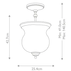Sklep Kaja Plafon, kolor mosiądz FE-PICKERING-LANE-SF-PNBR z serii PICKERING LANE* Randole Tradycyjne