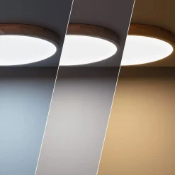 Sklep Kaja Plafon LED z dodatkiem drewna ⌀50cm ABR-PLOL-B-40W LAGIO | Kaja* Plafony Nowoczesne|Lampy Led