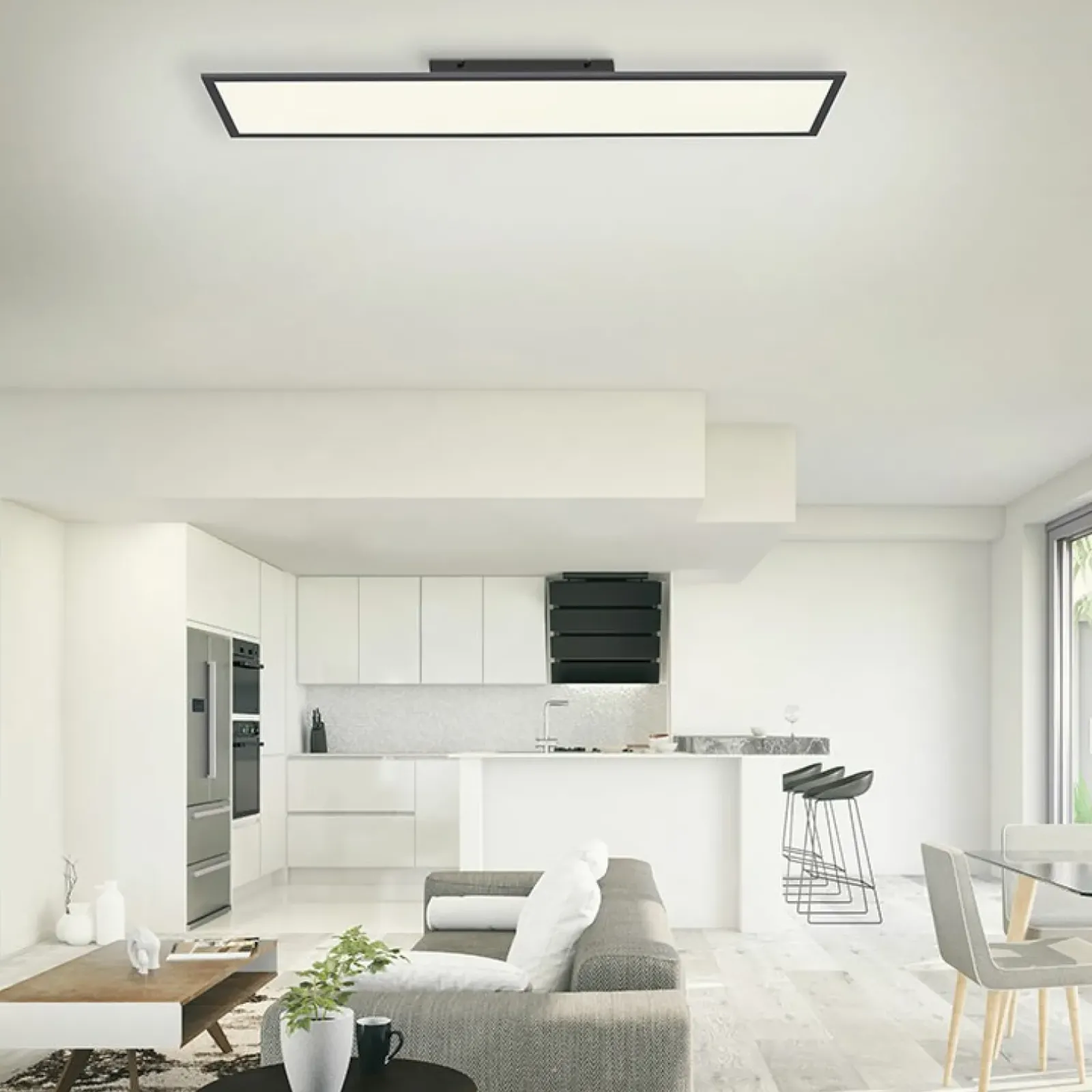 Sklep Kaja Plafon LED z regulacją światła przez pilot 16533-18-O z serii FLAT czarny Sale