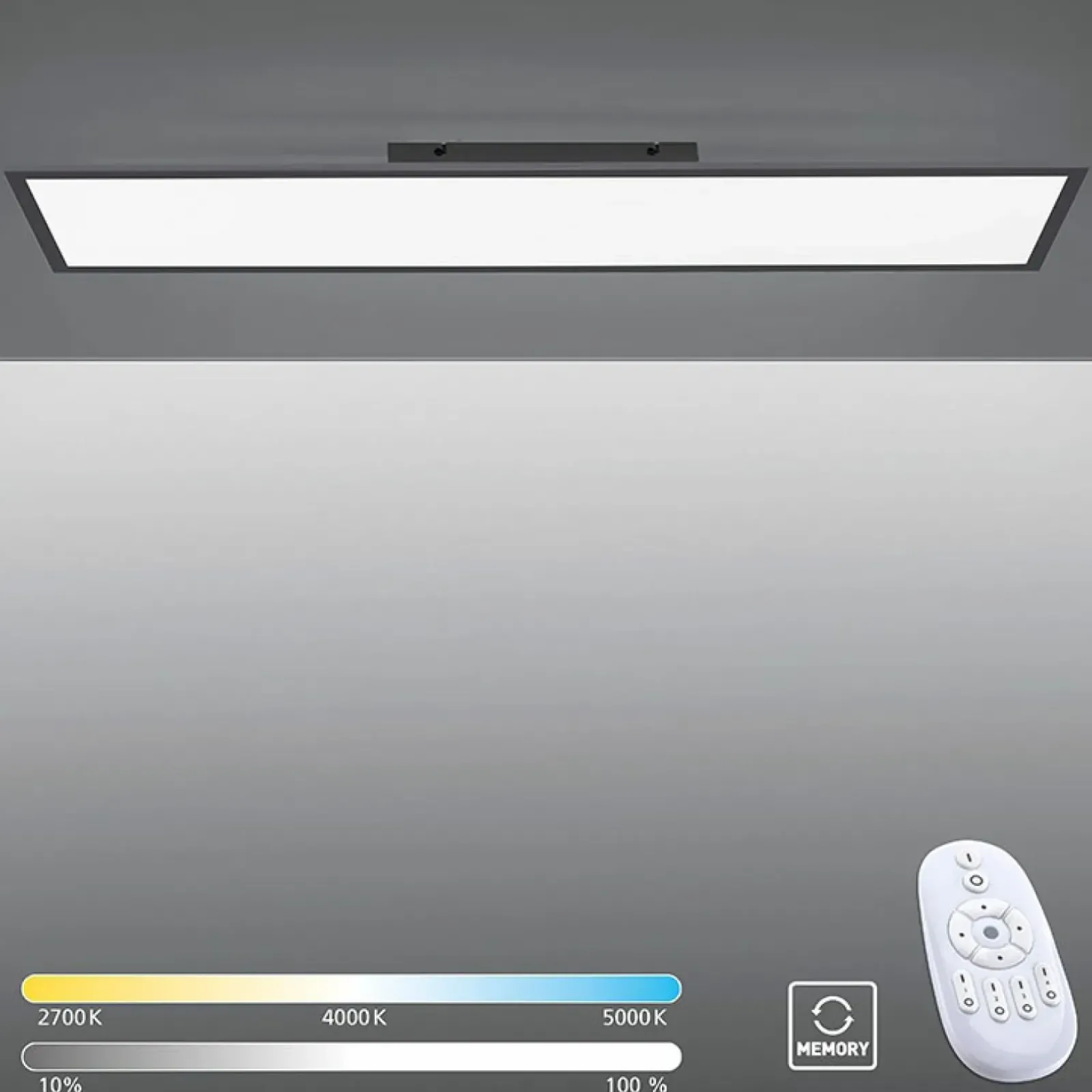 Sklep Kaja Plafon LED z regulacją światła przez pilot 16533-18-O z serii FLAT czarny Sale