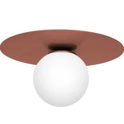 Sklep Kaja Plafon w kolorze miedzi, mleczny, biały klosz LX 3310 z serii FLAT* Plafony Klasyczne