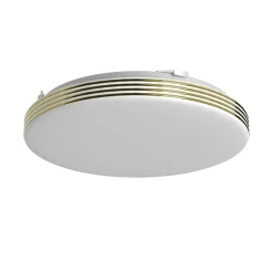Sklep Kaja Plafon z dekoracyjnymi paskami w złotym kolorze ML0250 z serii BEVER | Kaja Oświ* Lampy Led|Plafony Nowoczesne