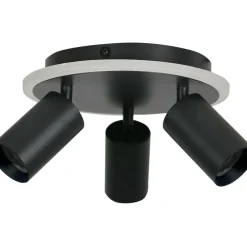 Sklep Kaja Plafon z ledem i trzema reflektorami LP-0612/3C ROUND BK PARMA | Kaja* Lampy Led|Plafony Nowoczesne