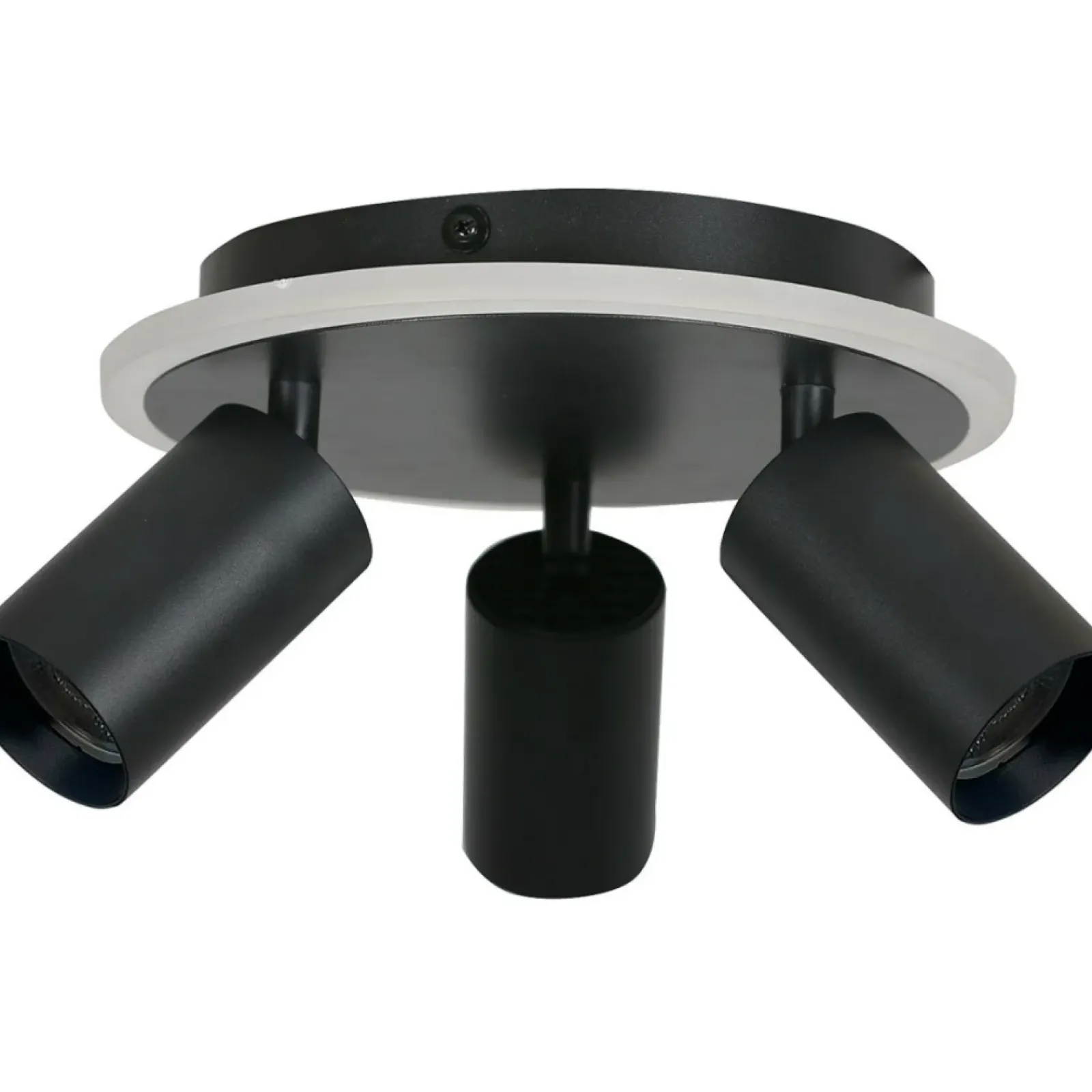 Sklep Kaja Plafon z ledem i trzema reflektorami LP-0612/3C ROUND BK PARMA | Kaja* Lampy Led|Plafony Nowoczesne