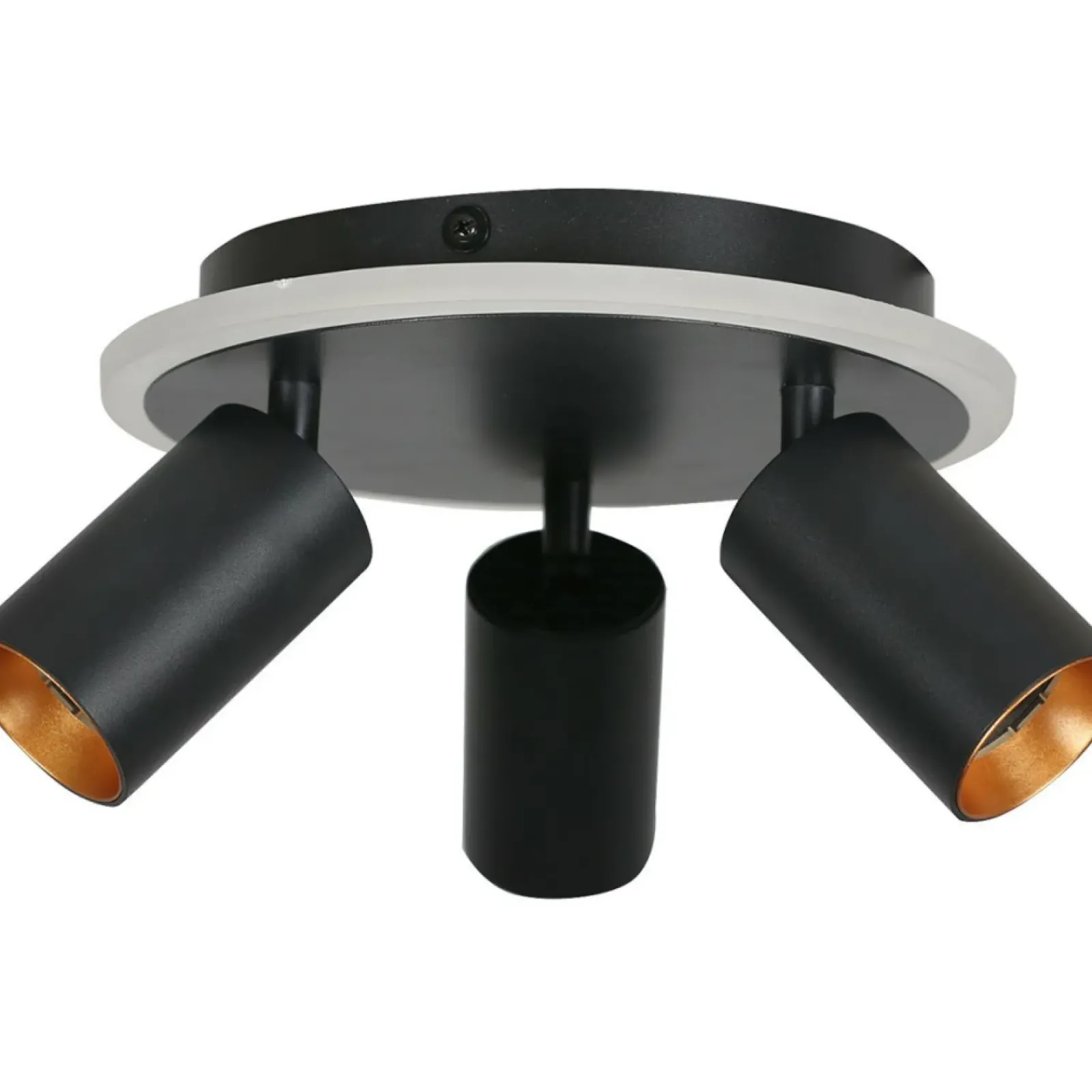 Sklep Kaja Plafon z ledem i trzema reflektorami LP-0612/3C ROUND BK PARMA | Kaja* Lampy Led|Plafony Nowoczesne