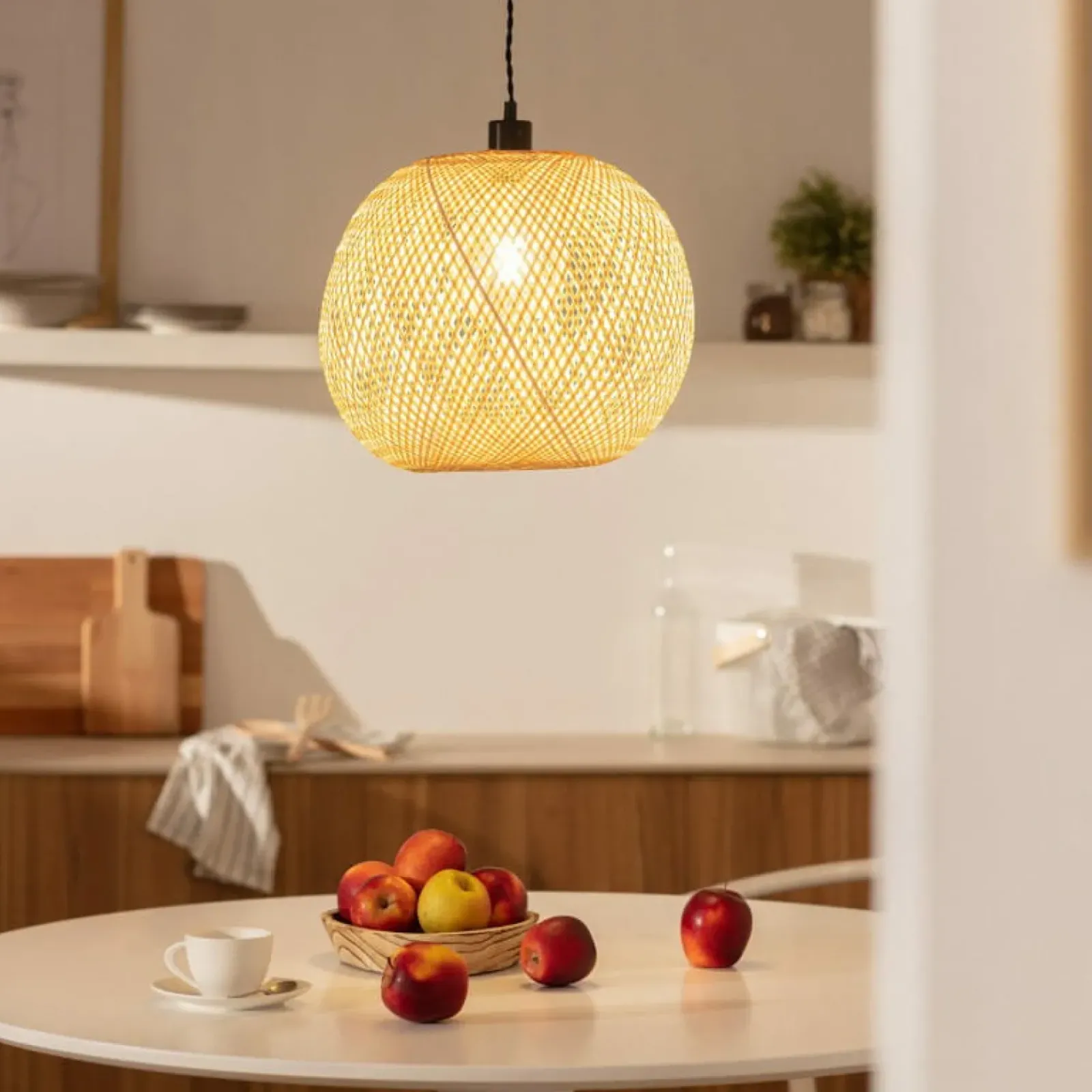 Sklep Kaja Pleciona lampa do pokoju dziecięcego ABR-NLW28-BH-E27 BOHO | Kaja brązowy Best