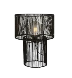 Sklep Kaja Pleciona lampka nocna z juty, do sypialni boho 108768 SOGA | Kaja* Nowoczesne Lampki Stołowe